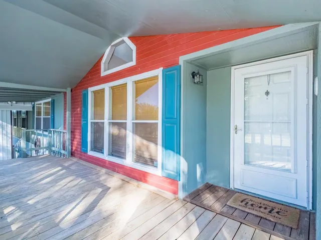 a view of front door of house