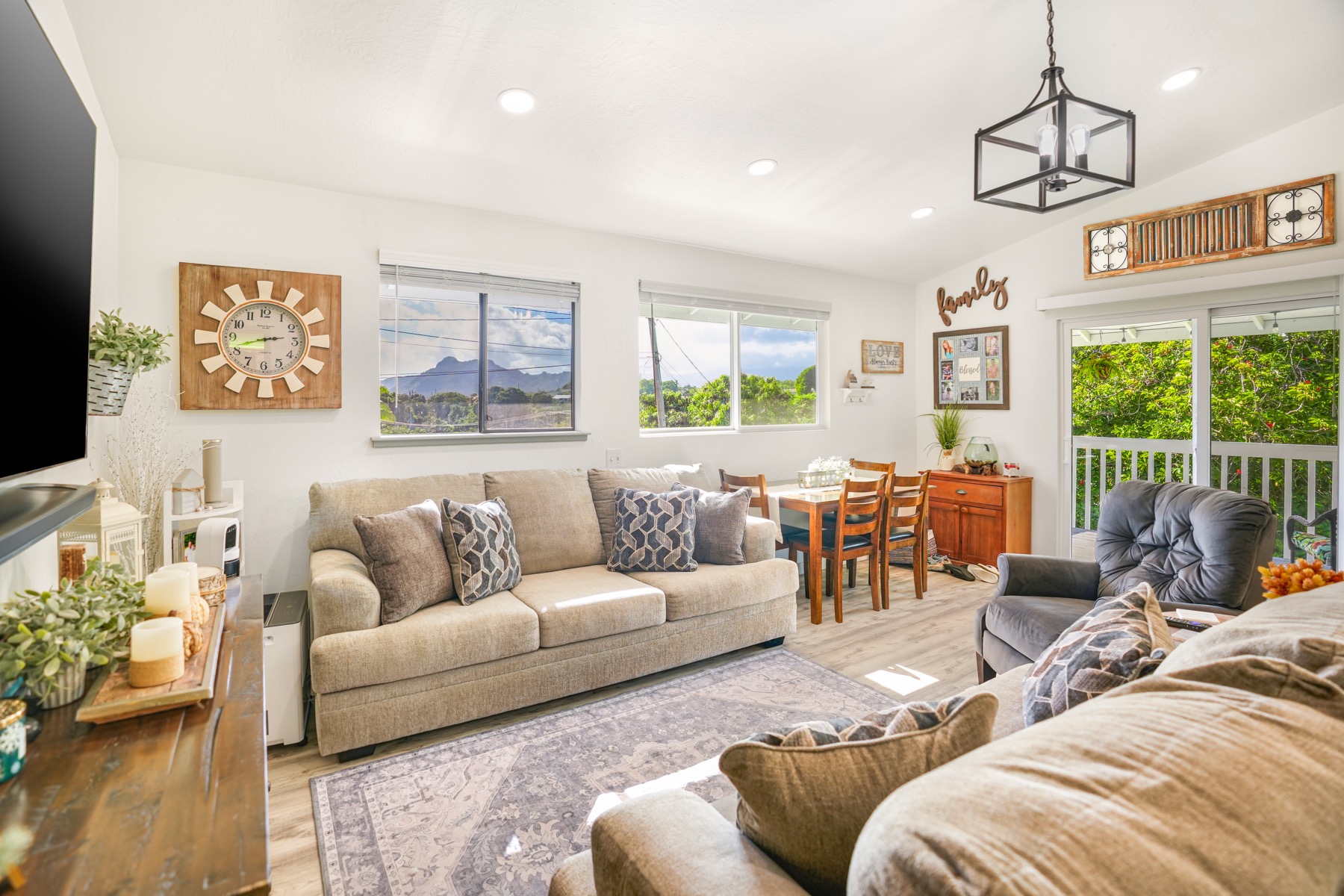 4940 A Hauaala Road Kapaa, HI 96746 - Photo 4 of 22 a living room with furniture or couch and a large window