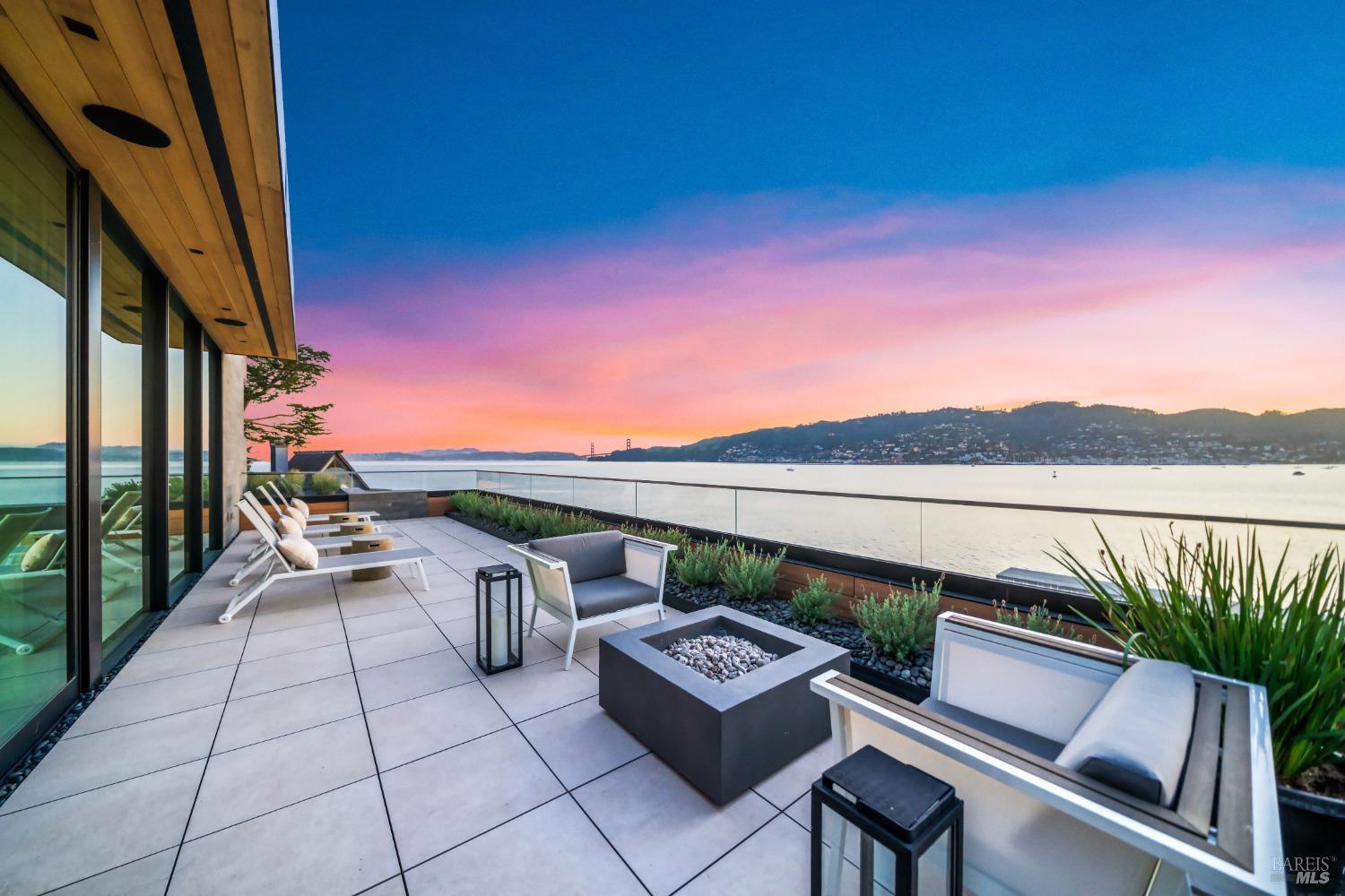 46 Cliff Road Belvedere, CA 94920 - Photo 25 of 42 a view of a patio with couches chairs and a table