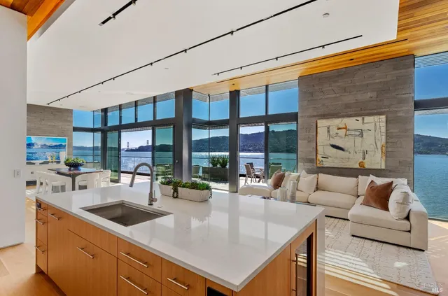 a outdoor living space with furniture and a potted plant