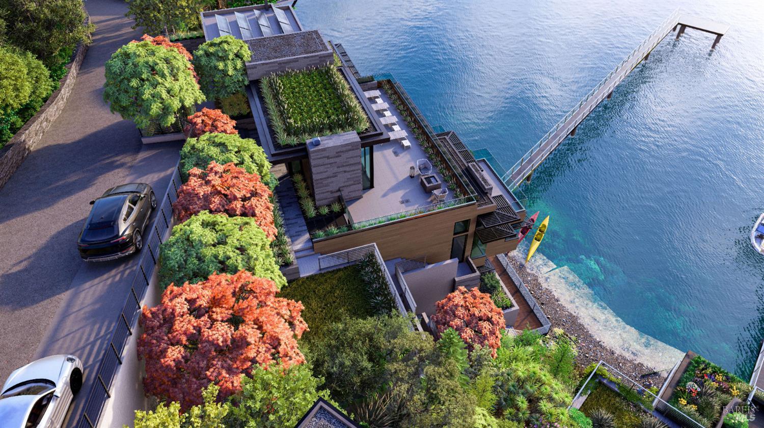 46 Cliff Road Belvedere, CA 94920 - Photo 42 of 42 an aerial view of a house a yard and outdoor seating