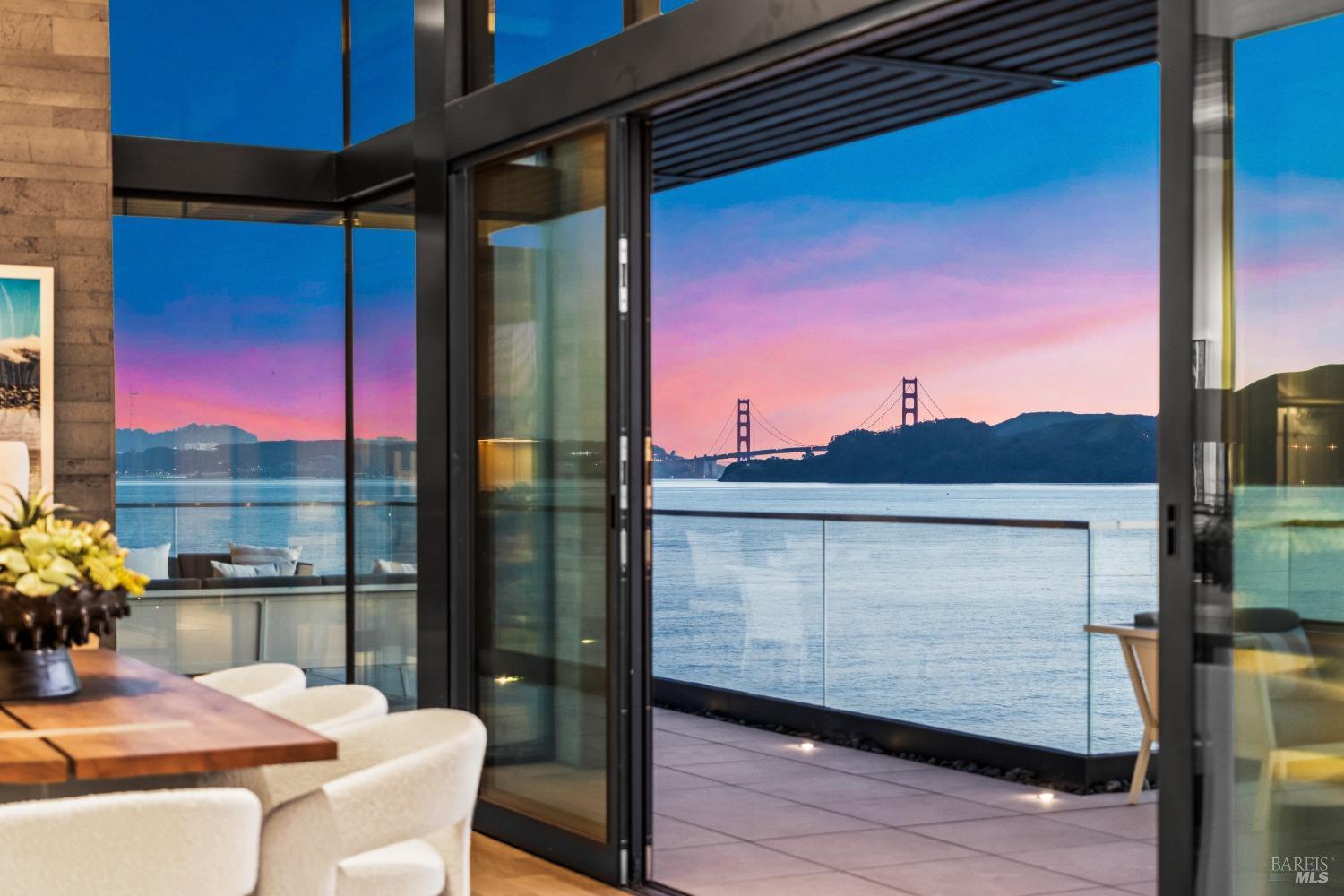 46 Cliff Road Belvedere, CA 94920 - Photo 5 of 42 a view of a balcony with chair and table