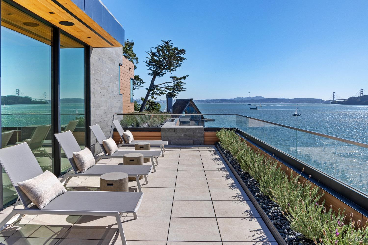 46 Cliff Road Belvedere, CA 94920 - Photo 6 of 42 a view of balcony with seating space and outdoor seating