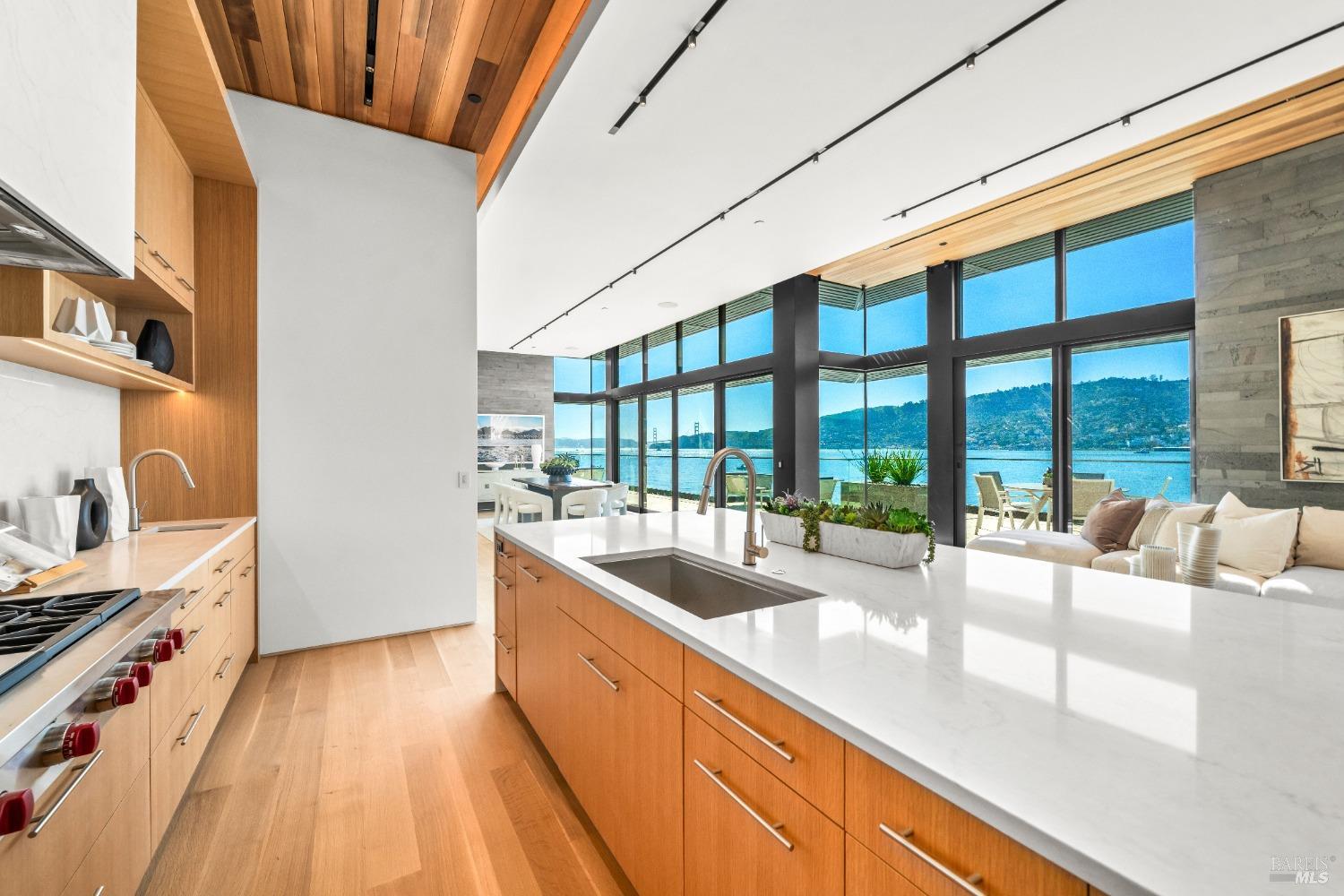 46 Cliff Road Belvedere, CA 94920 - Photo 10 of 42 a view of a kitchen with a large window
