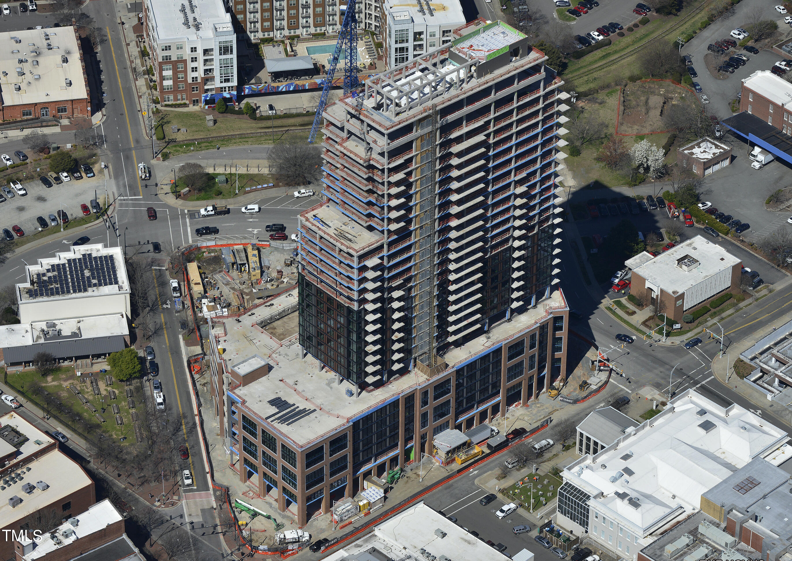 400 West Main Street, Unit 2401 Durham, NC 27701 - Photo 1 of 3 an aerial view of a building with outdoor space