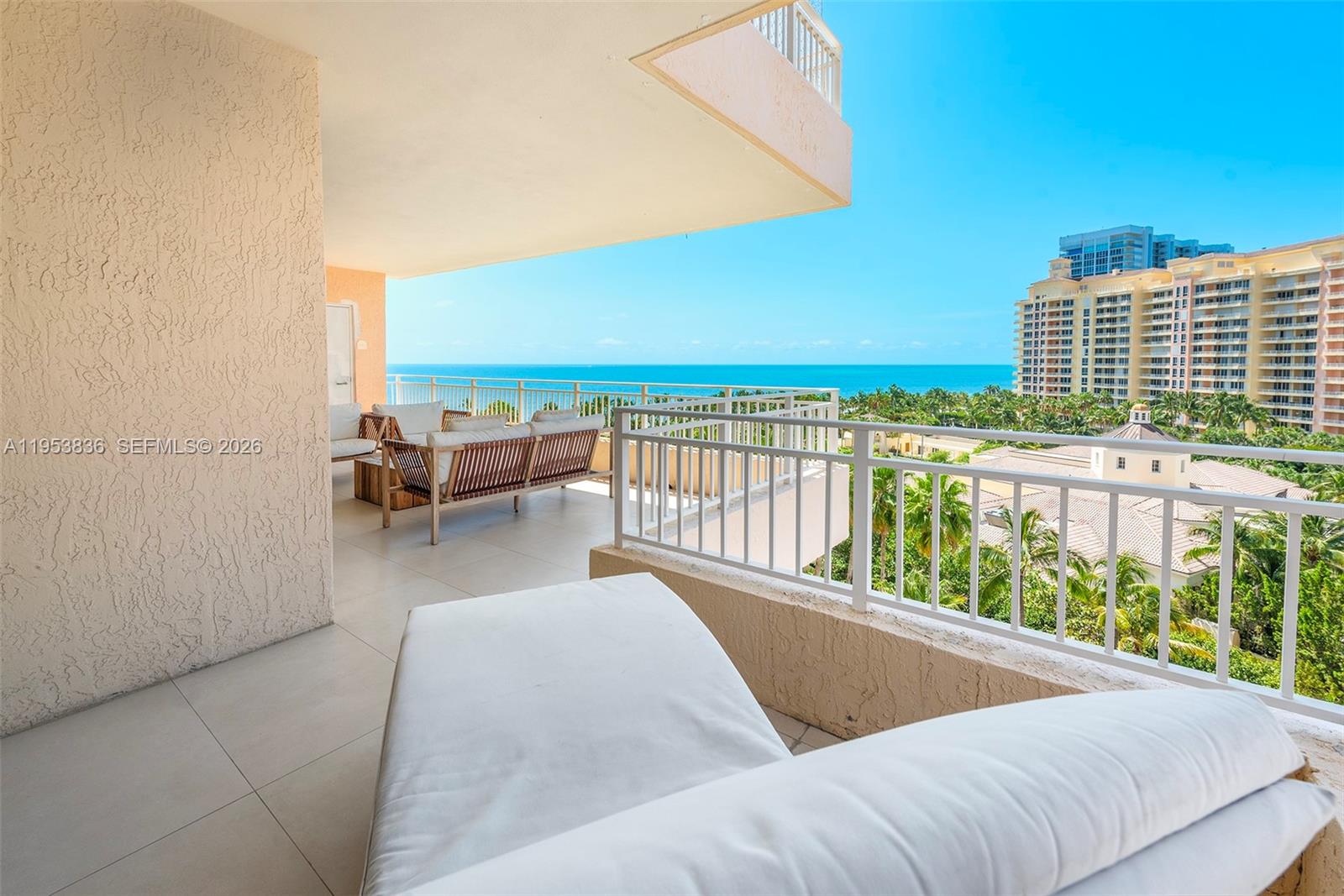 791 Crandon Boulevard, Unit 901 Key Biscayne, FL 33149 - Photo 35 of 43 a view of balcony with furniture