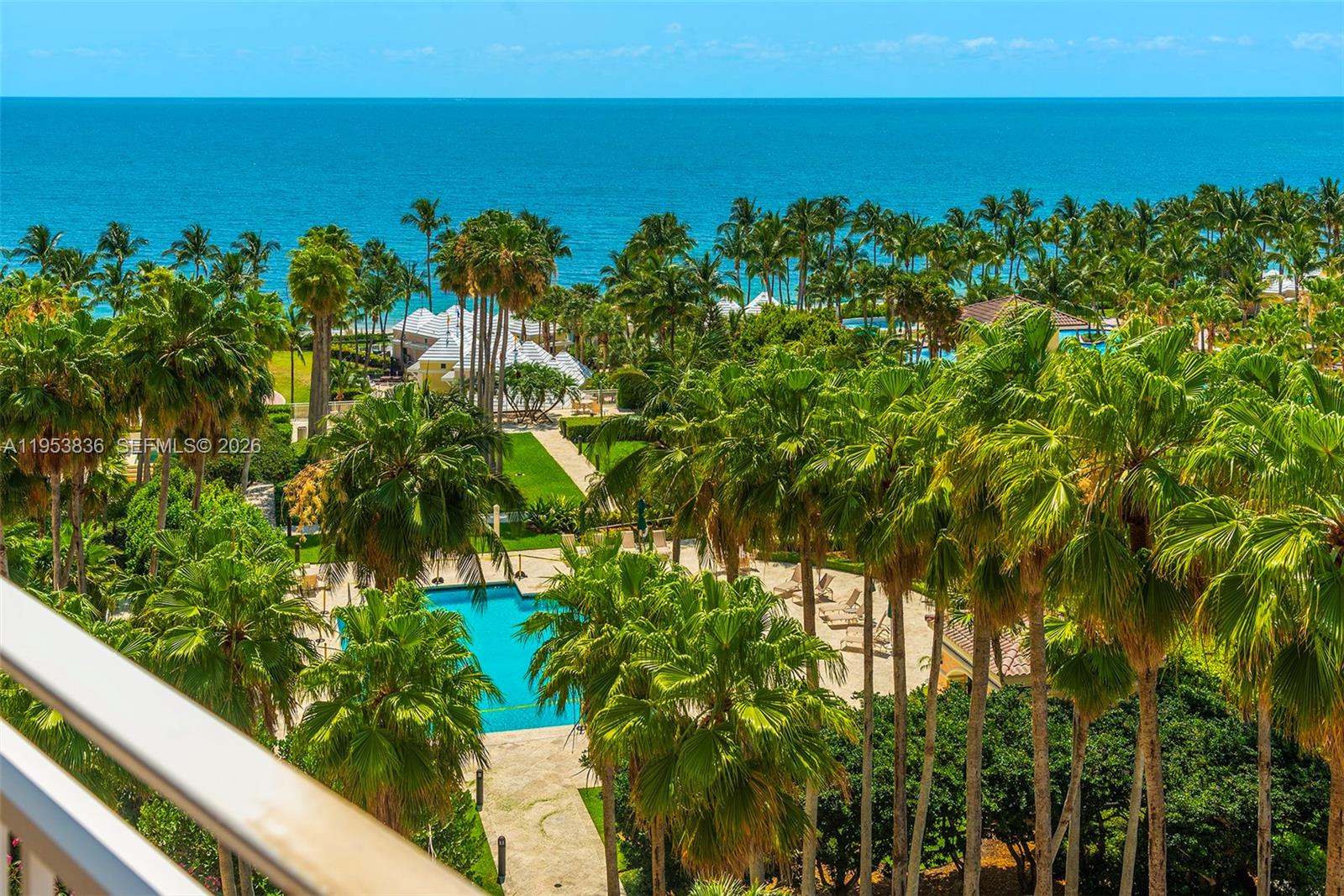 791 Crandon Boulevard, Unit 901 Key Biscayne, FL 33149 - Photo 43 of 43 a view of a garden with an ocean view