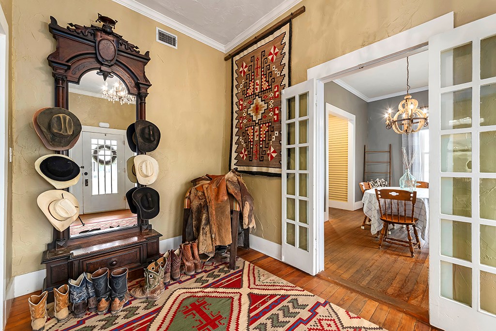 601 Bell Street Fredericksburg, TX 78624 - Photo 3 of 39 a view of entryway with wooden floor