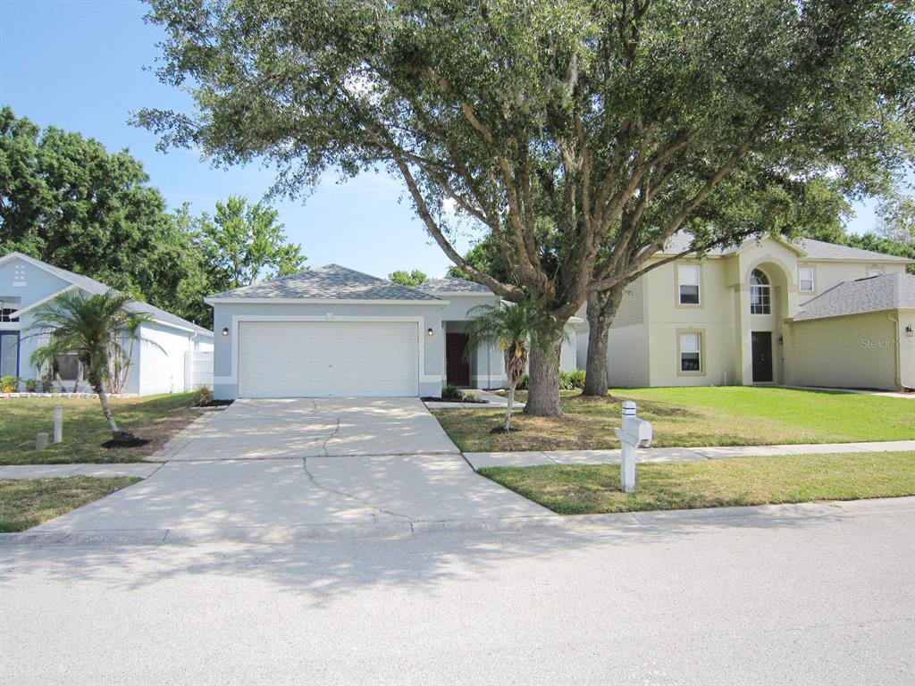 24741 Ravello Street Land O Lakes, FL 34639 - Photo 1 of 1 a front view of a house with a yard and garage