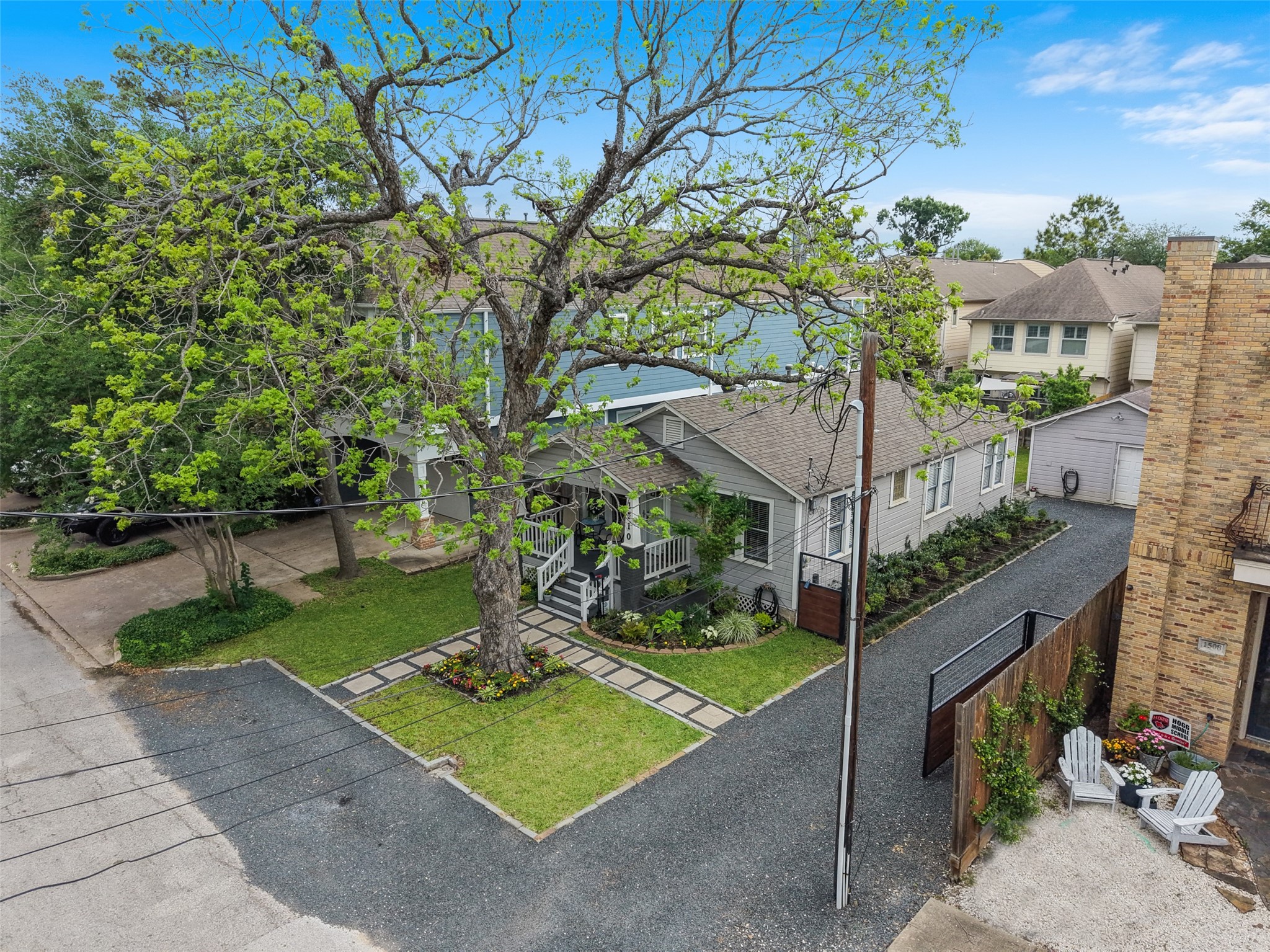 1510 Alexander Street Houston, TX 77008 - Photo 2 of 18 a view of a park with plants and large trees