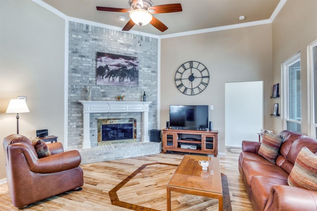 527 Cameron Lane Allen, TX 75002 - Photo 6 of 23 LR with gas logs fireplace