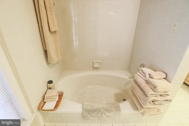 a bathroom with a tub