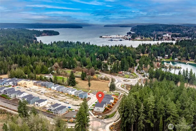 a view of a lake with outdoor space
