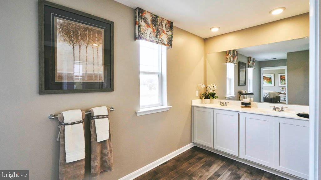 55 Buttercup Circle Elkton, MD 21921 - Photo 27 of 36 a bathroom with a sink and a mirror