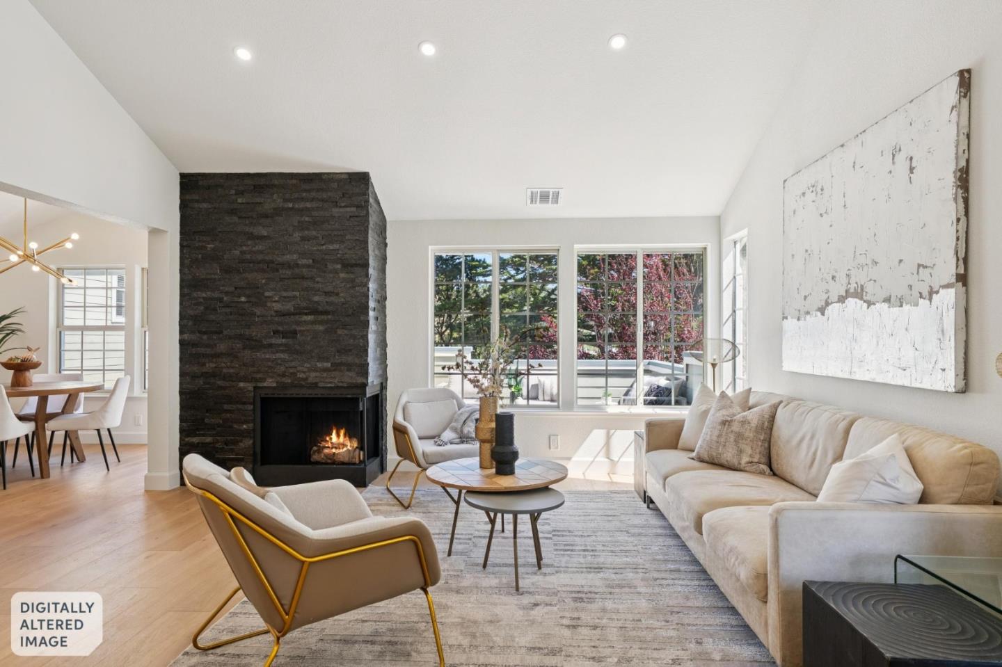 135 Troon Way Half Moon Bay, CA 94019 - Photo 2 of 44 a living room with furniture and a fireplace