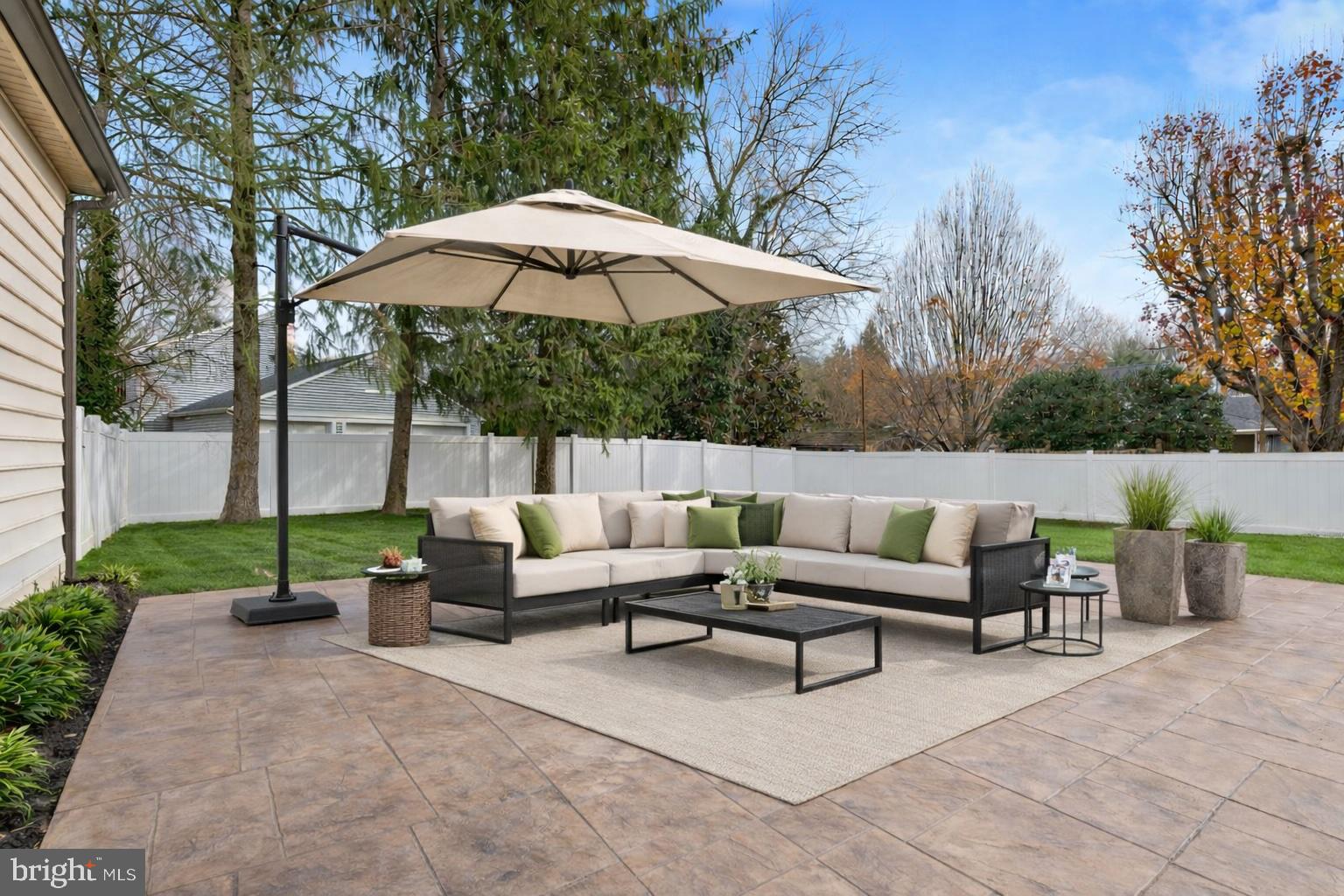 236 Carraige Hill Road Moorestown, NJ 08057 - Photo 39 of 57 a backyard view with a seating space