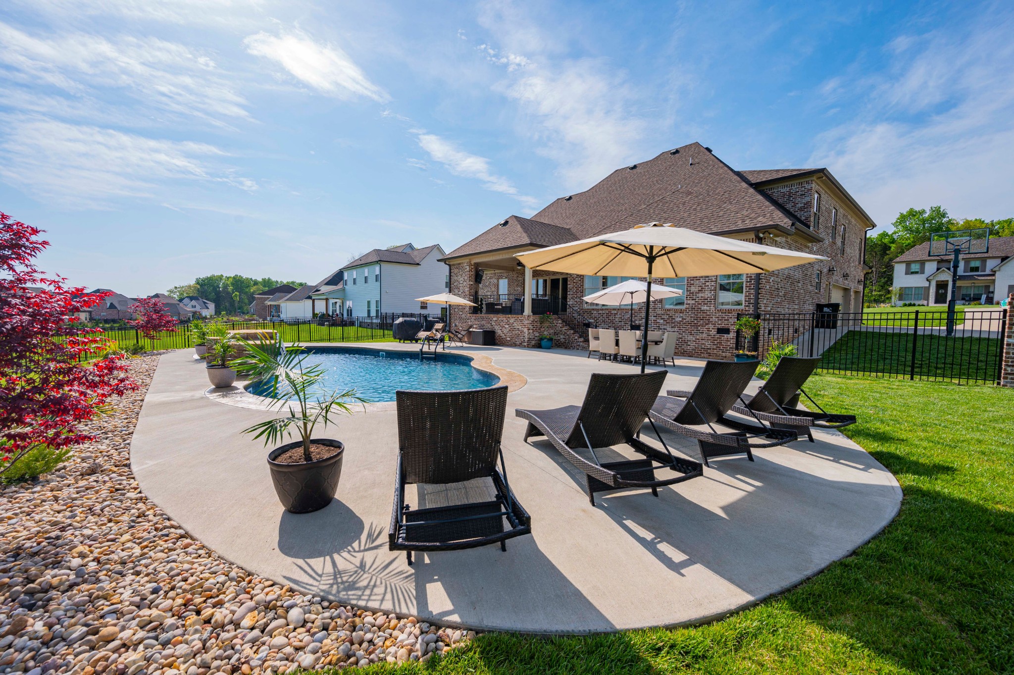 128 Seclusion Court Murfreesboro, TN 37129 - Photo 58 of 68 a view of a backyard with sitting area and furniture