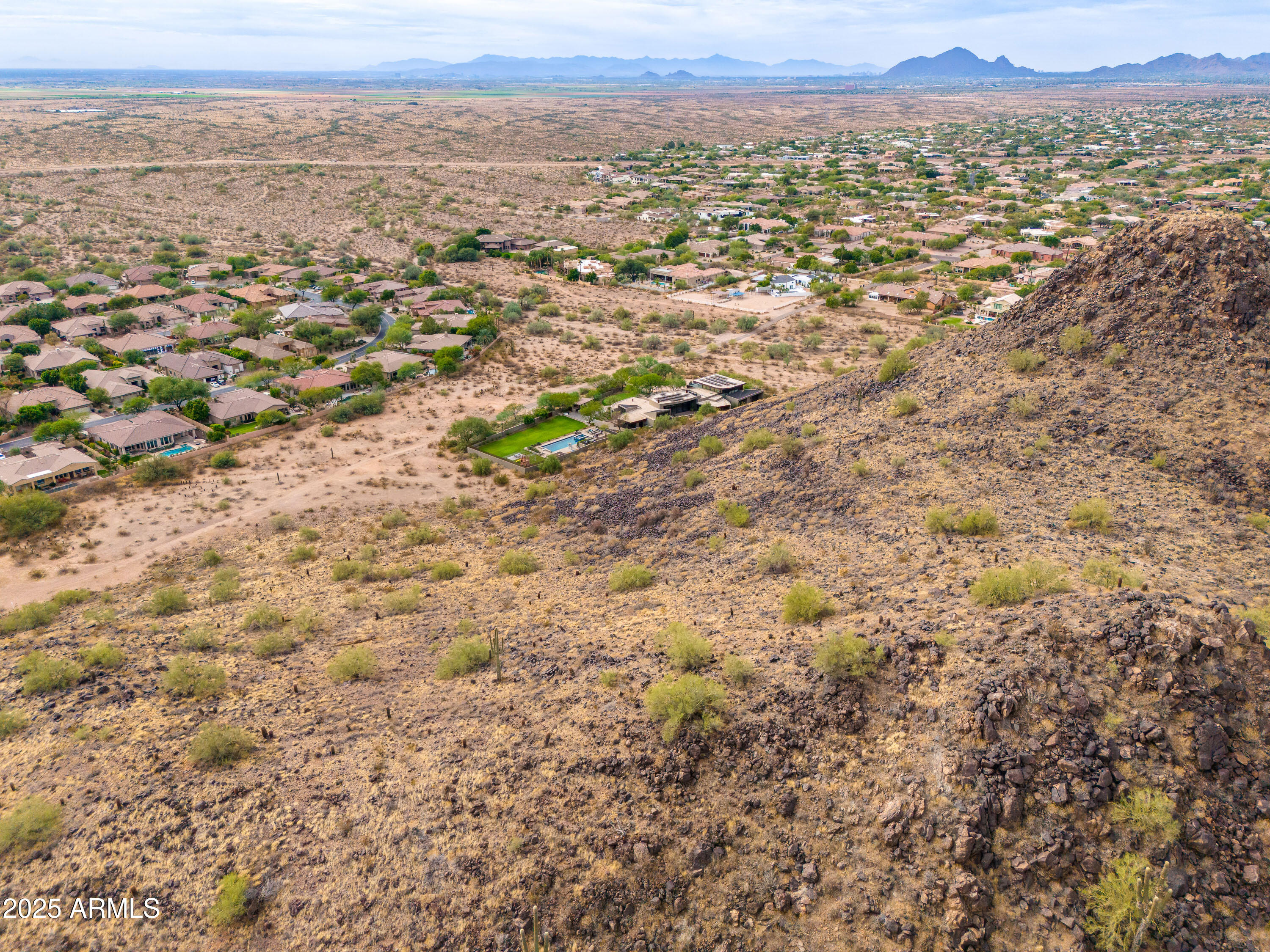 13358 East Mountain View Road Scottsdale, AZ 85259 - Photo 20 of 27 an aerial view of residential houses with outdoor space and trees
