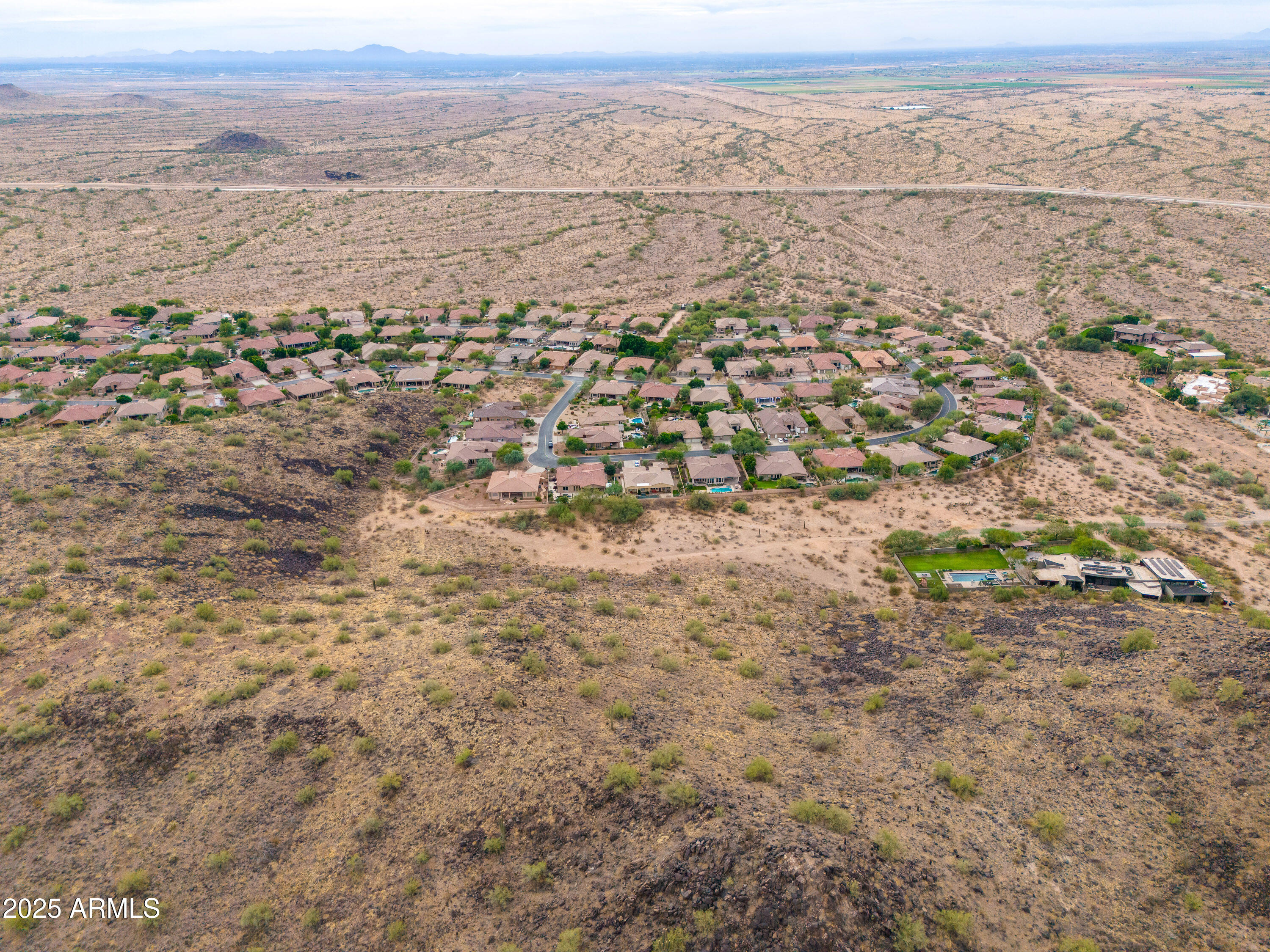 13358 East Mountain View Road Scottsdale, AZ 85259 - Photo 9 of 27 an aerial view of residential houses with outdoor space