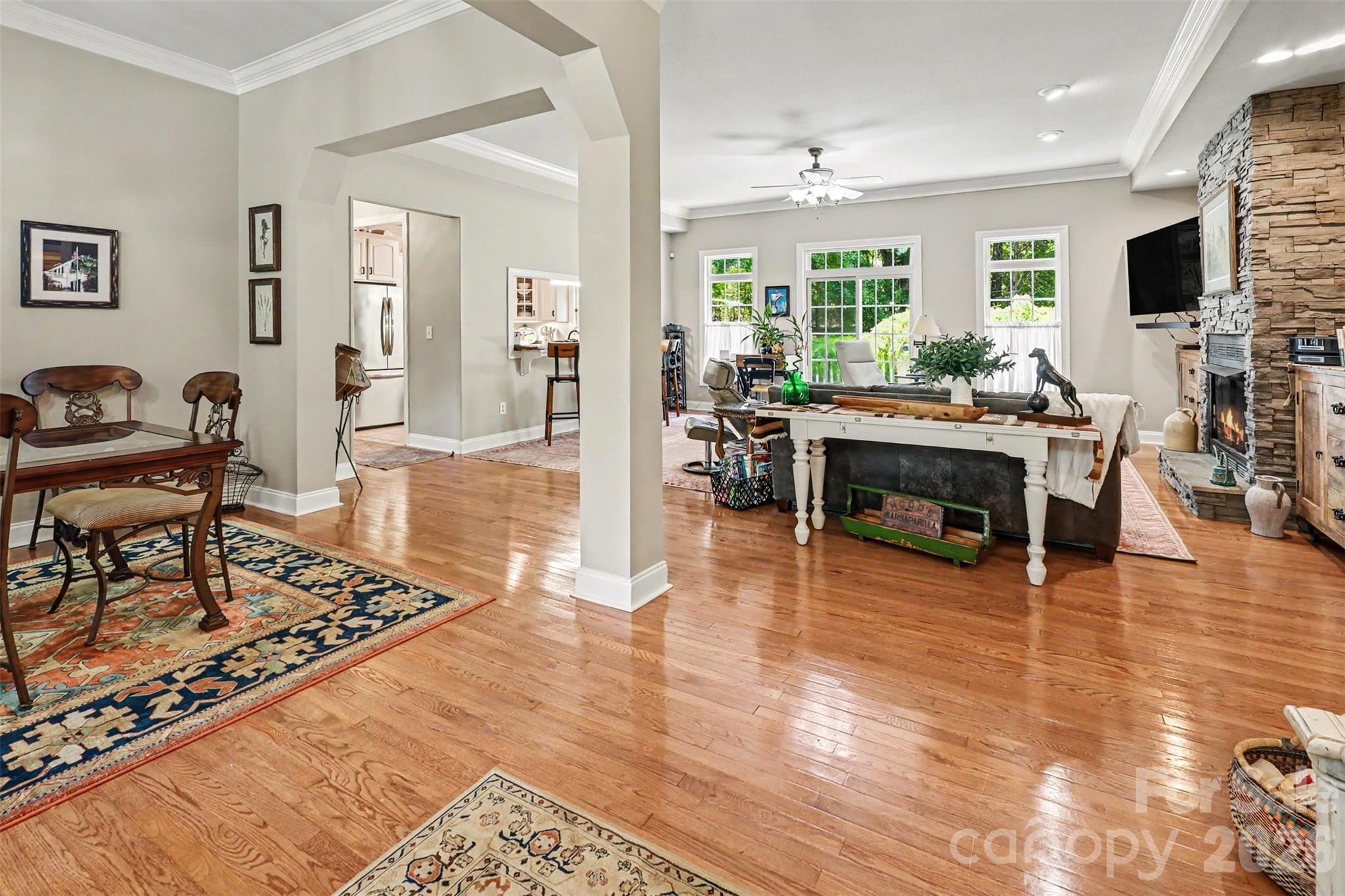 4037 Old Williamston Road Belton, SC 29627 - Photo 5 of 41 a living room with furniture a rug and a flat screen tv