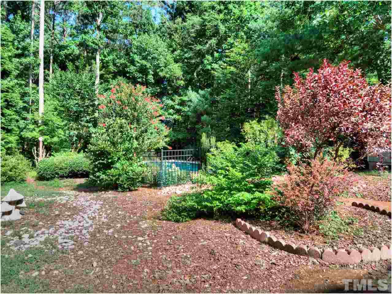 4709 Fallswood Place Raleigh, NC 27613 - Photo 9 of 25 a view of a park with potted plants and large trees