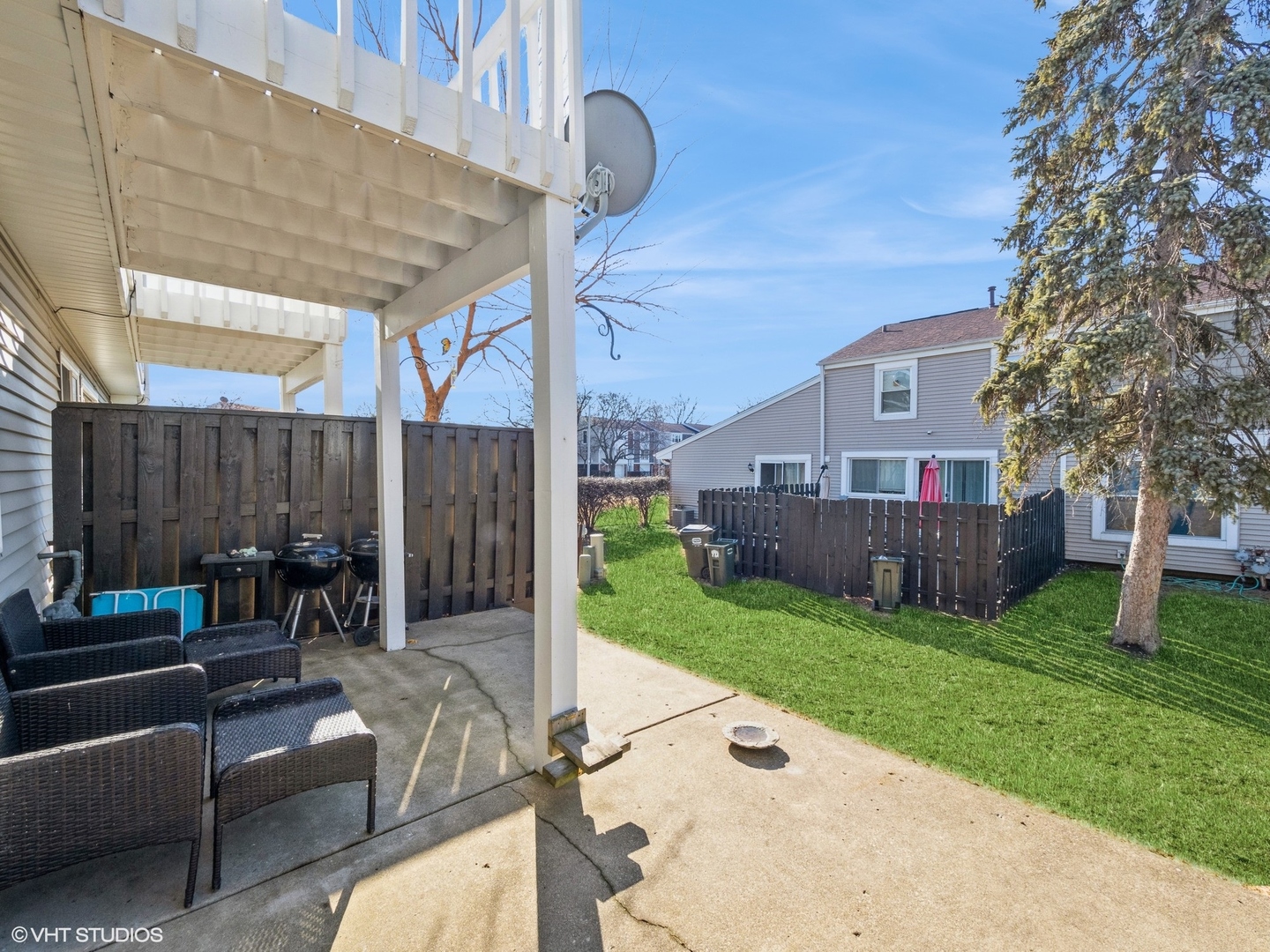 2012 Raleigh Place Hoffman Estates, IL 60169 - Photo 14 of 14 a view of backyard with seating space and wooden fence