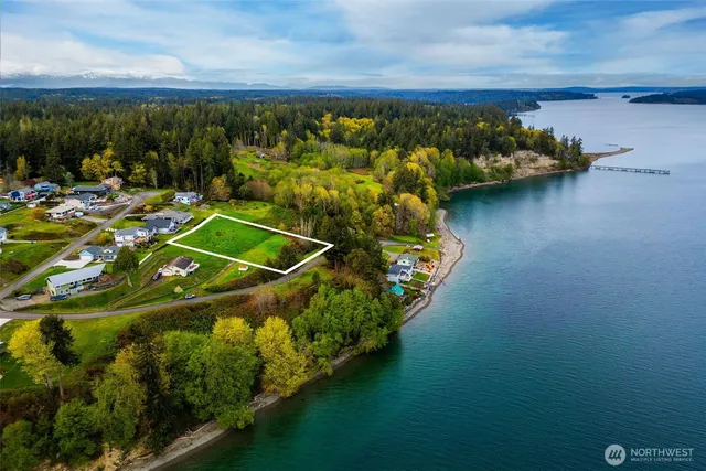 a view of a lake with a mountain