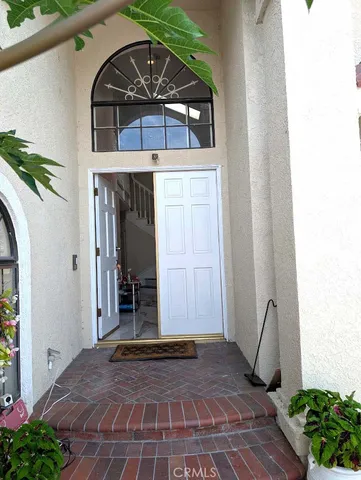 a view of a door of the house