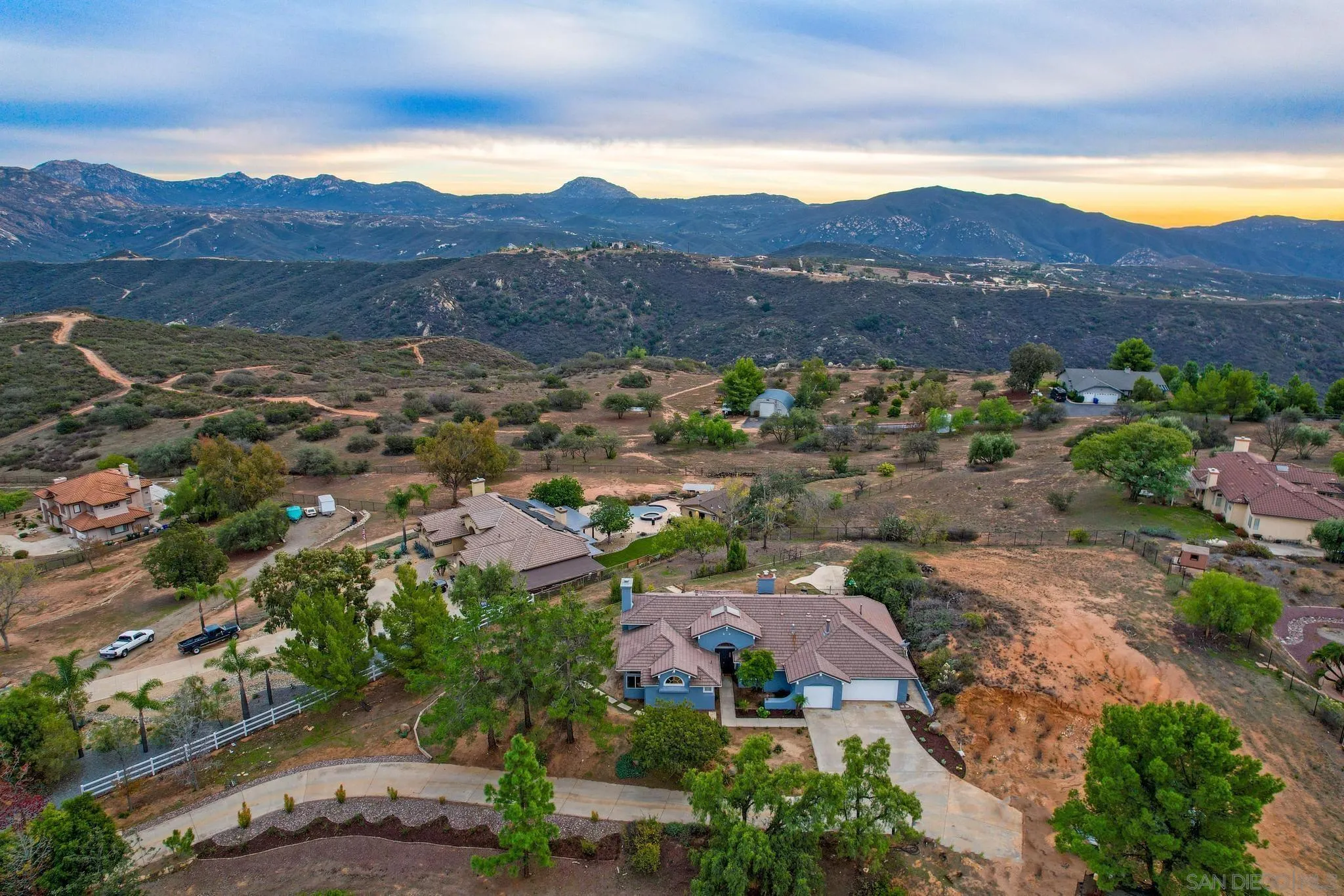 1019 Bremen Way Alpine, CA 91901 - Photo 51 of 68 an aerial view of residential house and sandy dunes