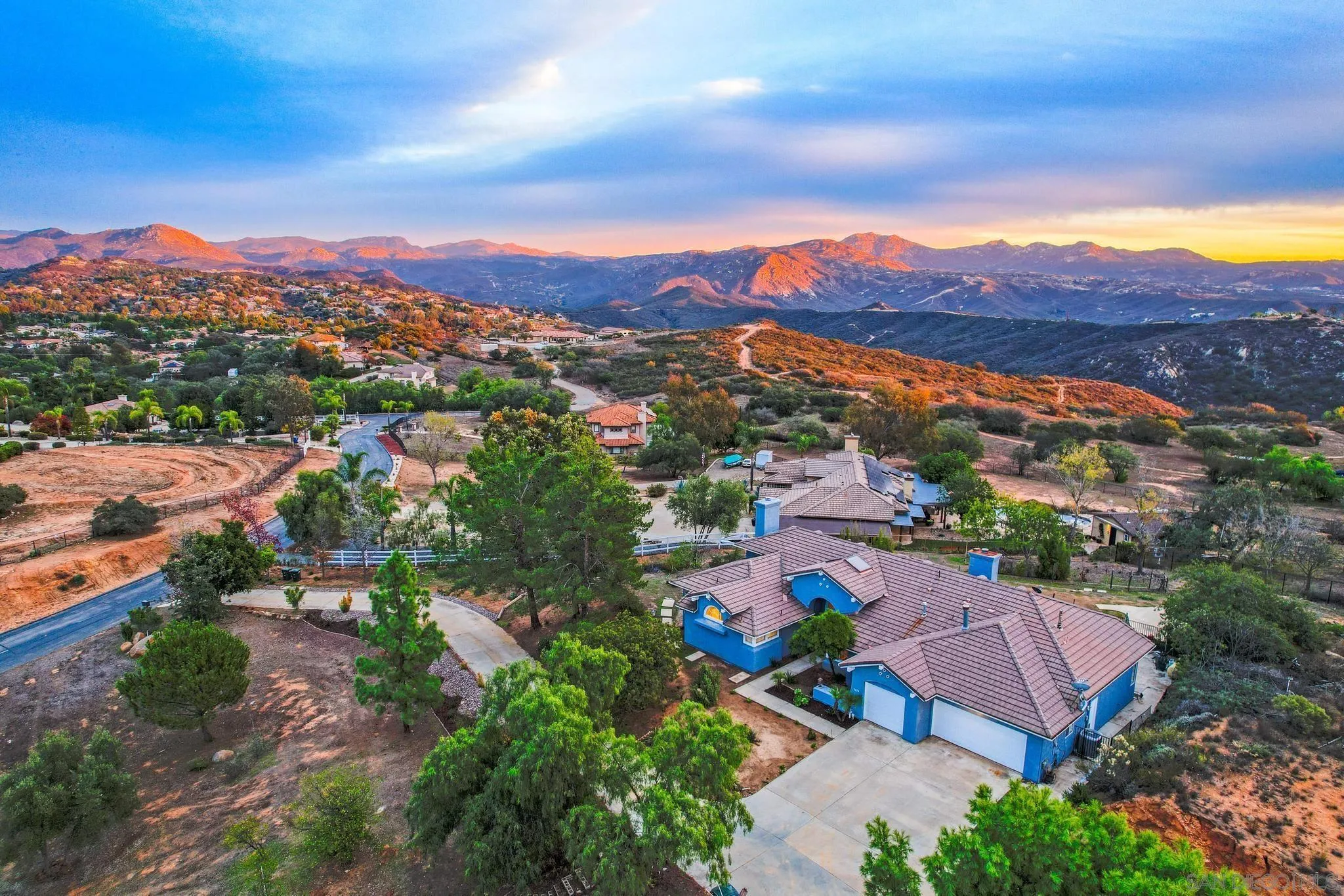 1019 Bremen Way Alpine, CA 91901 - Photo 61 of 68 an aerial view of residential houses with outdoor space