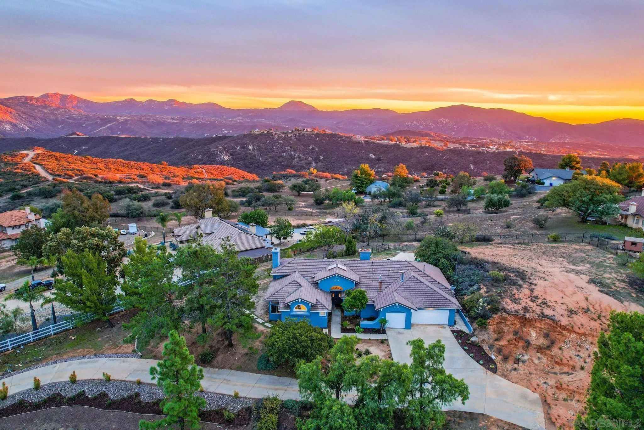 1019 Bremen Way Alpine, CA 91901 - Photo 63 of 68 an aerial view of lake residential house and green space