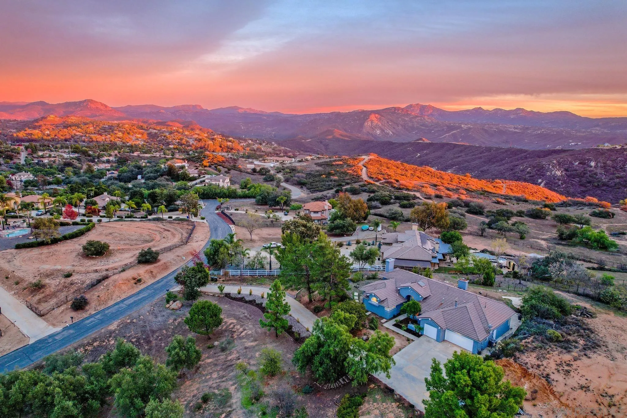 1019 Bremen Way Alpine, CA 91901 - Photo 64 of 68 a view of a city with mountains in the background