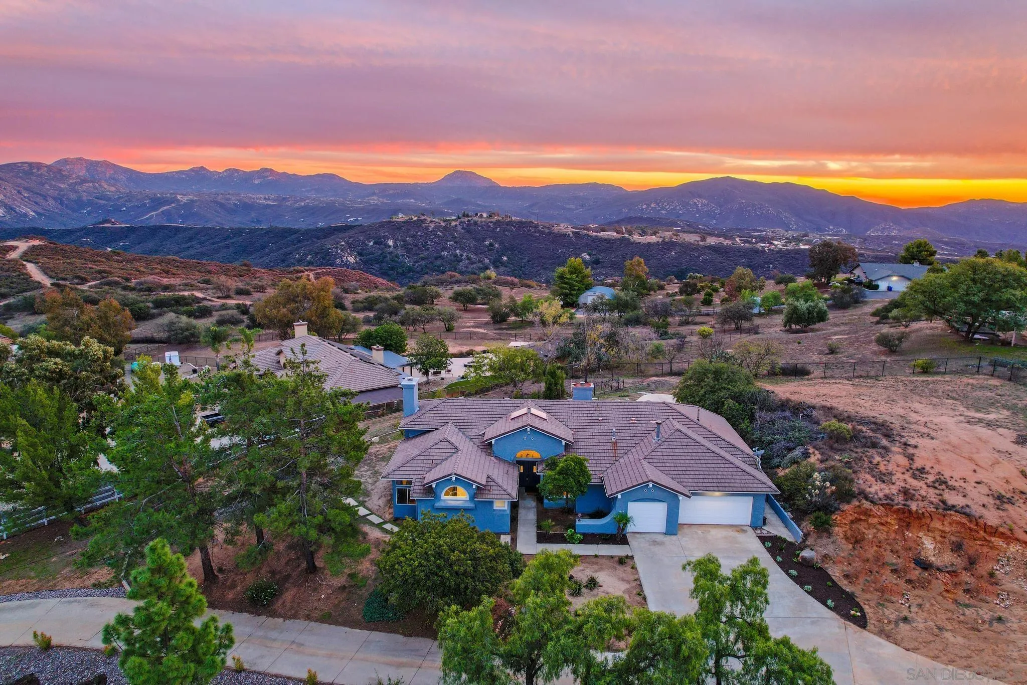 1019 Bremen Way Alpine, CA 91901 - Photo 65 of 68 an aerial view of residential house with an outdoor space