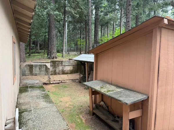 a backyard of a house