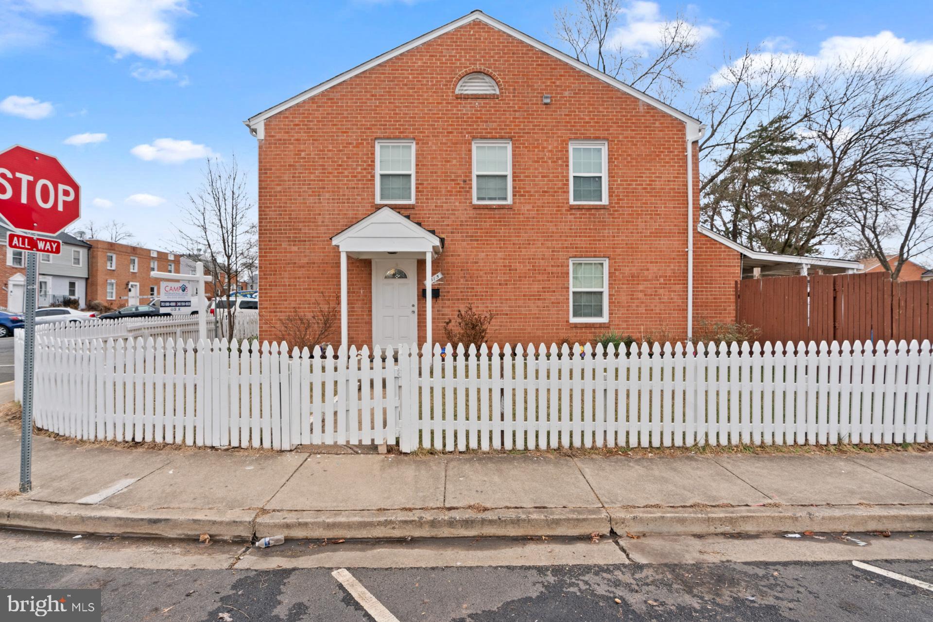 a front view of a house