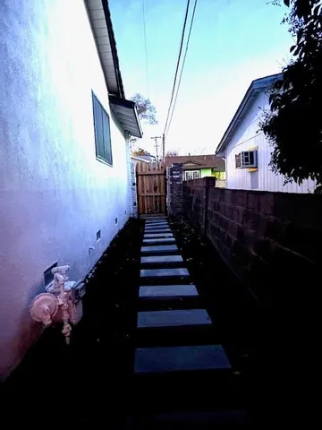 a view of backyard with tree