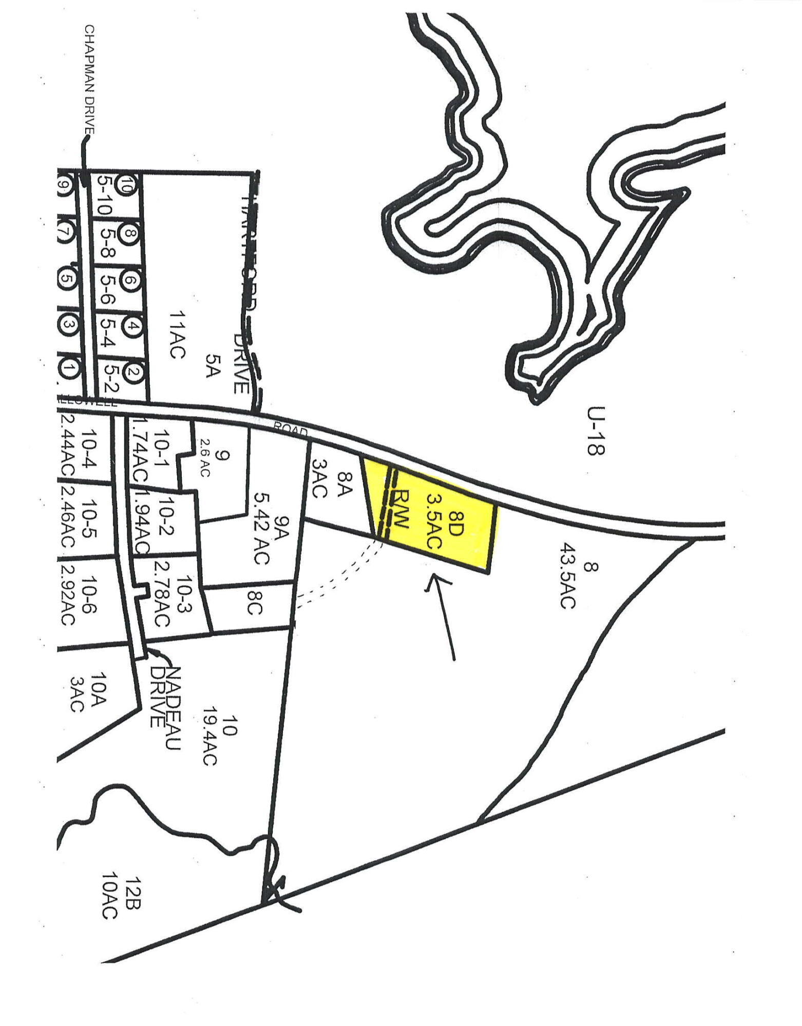 Lot 8 Hallowell Road Litchfield, ME 04350 - Photo 1 of 1 Tax Map Highlighted