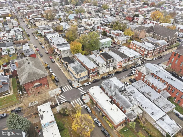 an aerial view of a city