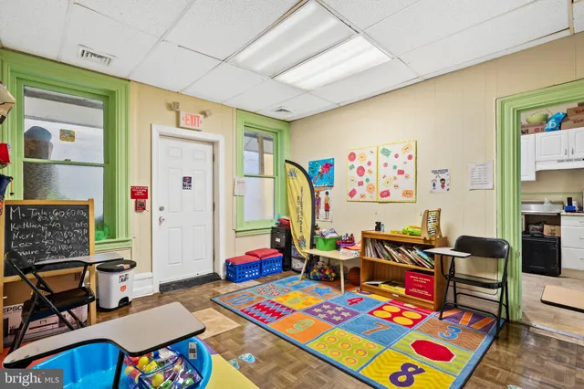 a room with furniture and a table