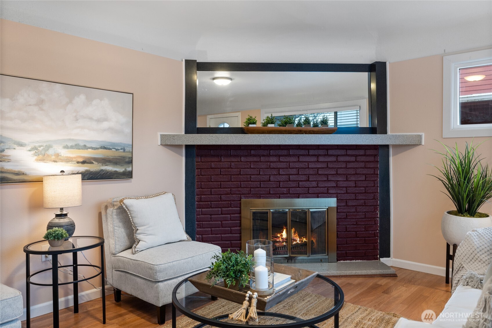 4011 East I Street Tacoma, WA 98404 - Photo 4 of 33 a living room with furniture and a fireplace