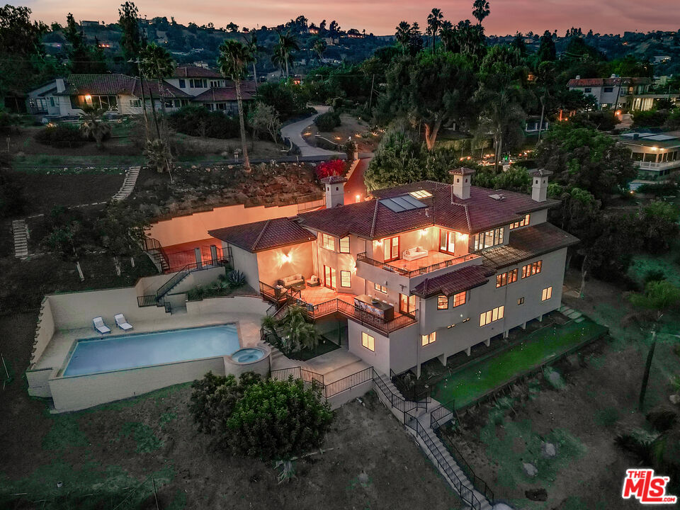 1405 Mayapan Road La Habra Heights, CA 90631 - Photo 6 of 54 an aerial view of a house with a yard basket ball court and outdoor seating