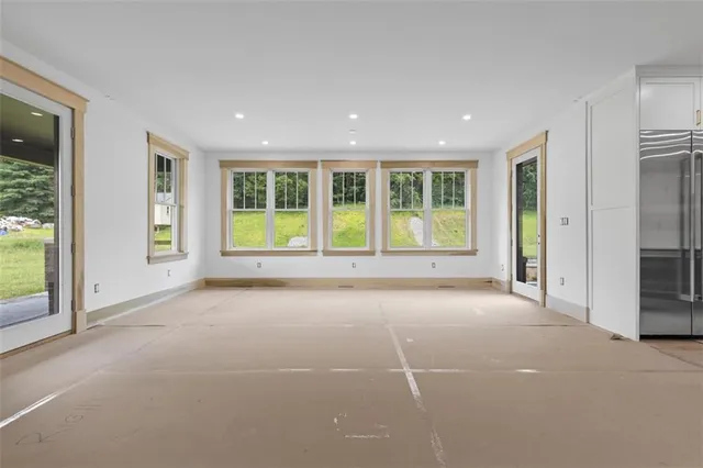 an empty room with a window