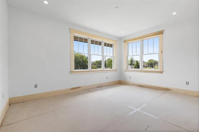 an empty room with a window