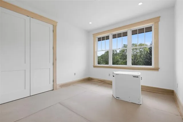 an empty room with a window