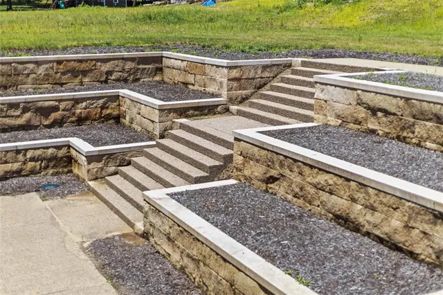 a view of a city with mountains in the background