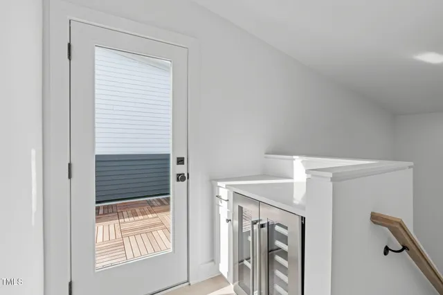 a utility room with a window