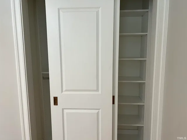 a close view of closet