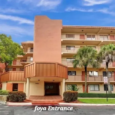 a view of a park with slide
