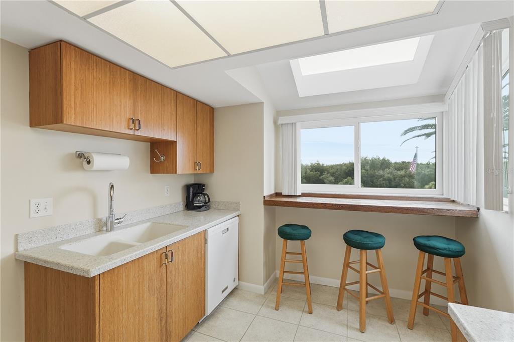 1500 Sunset Road, Unit C10 Tarpon Springs, FL 34689 - Photo 9 of 27 a kitchen with a sink and a refrigerator