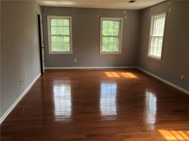 an empty room with a window